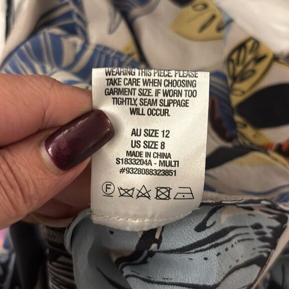 Scanlan Theodore Tropical Print Spaghetti Strap Top, US8 - Picture 8 of 8